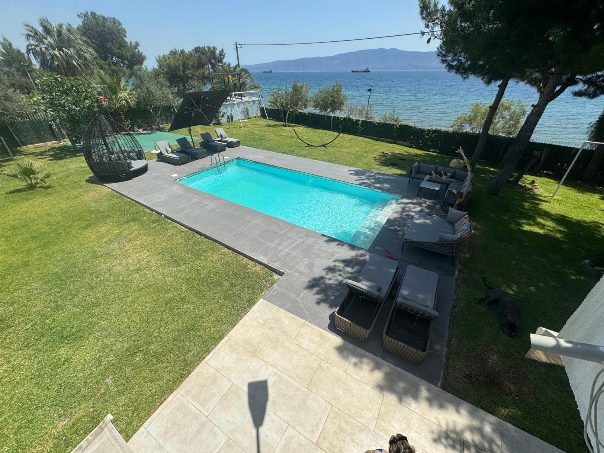 Kalamáki Zoza Luxury Villa Isthmia By The Sea With Private Pool מראה חיצוני תמונה